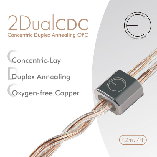 2DualCDC Oxygen-Free-Copper IEM Upgrade Cable