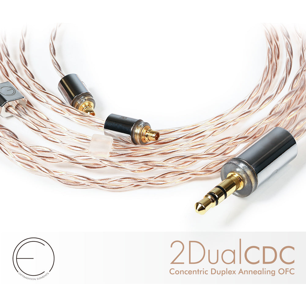 2DualCDC Oxygen-Free-Copper IEM Upgrade Cable